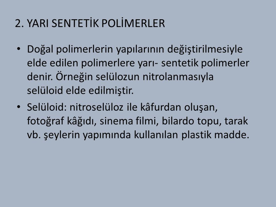 POLİMERLER ppt indir